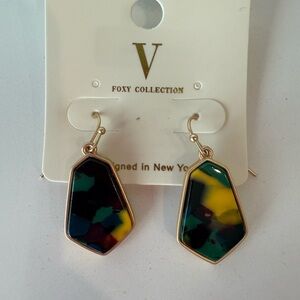 Geometric Resin Drop Earrings | V Foxy Collection | NWT